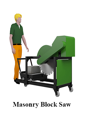 movable masonry block saw